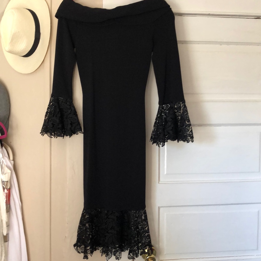 Sachin & Babi Black Relais Knit Dress